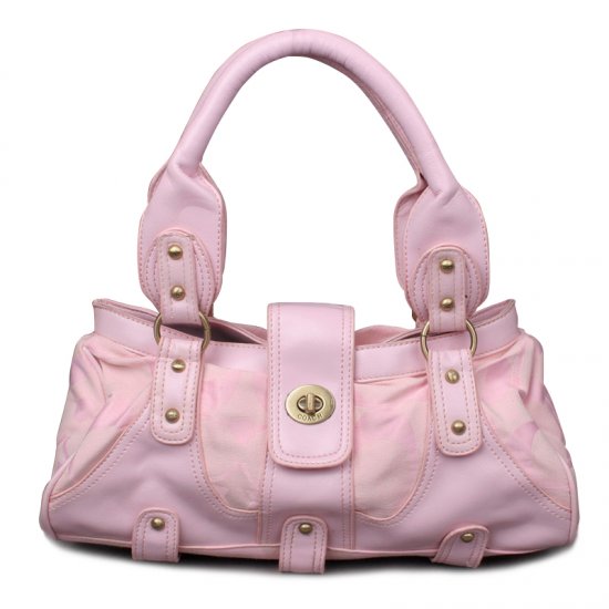 Coach Stud Lock Signature Small Pink Totes ENS - Click Image to Close